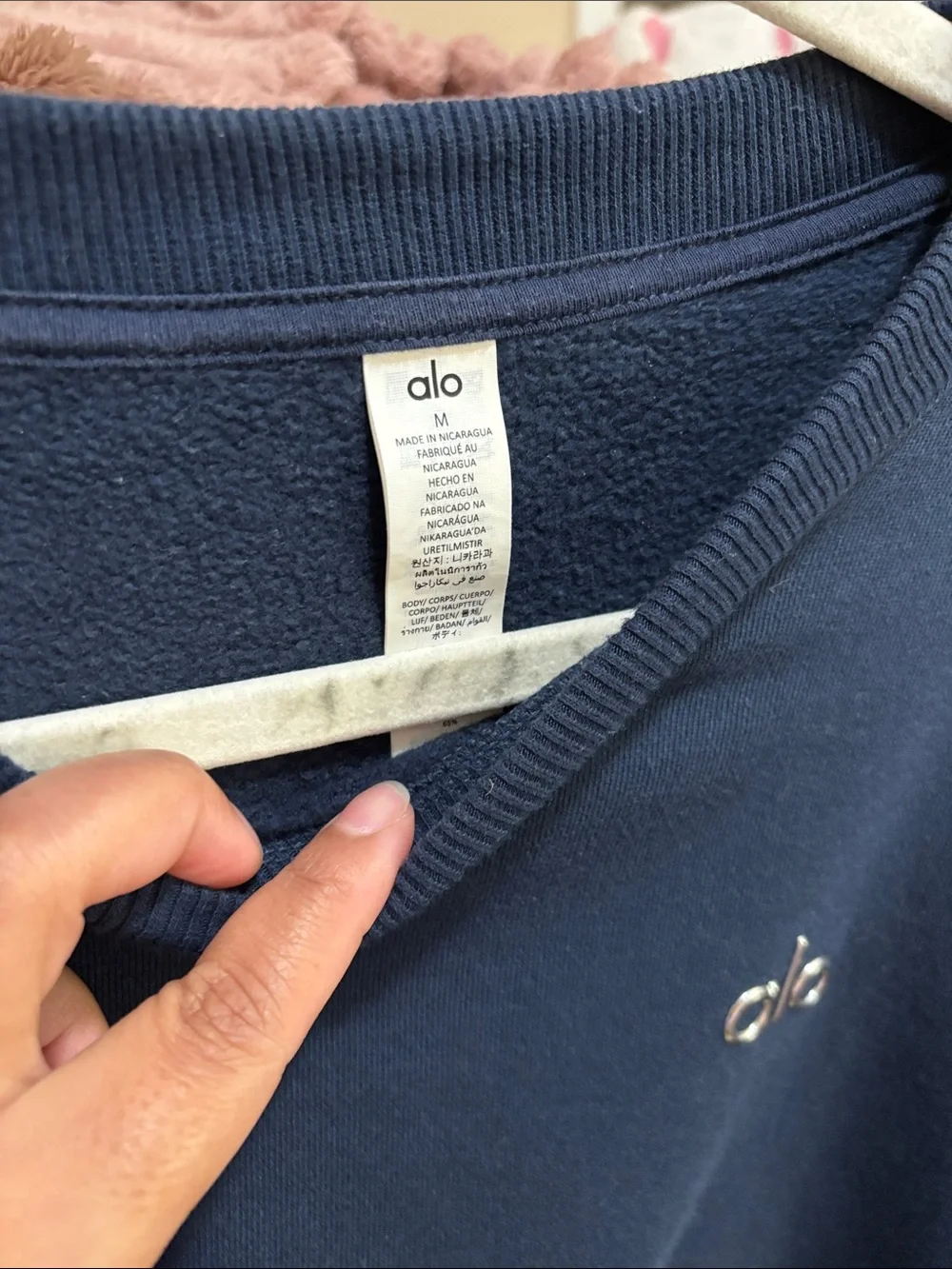 ALO Yoga Crewneck Sweatshirt - Navy Blue